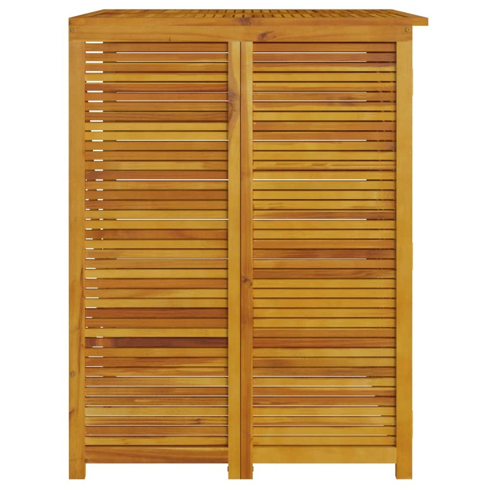 VIDAXL Abri à Poubelle Double 140x89x117 Cm Bois Massif D'acacia