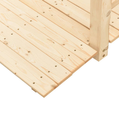 VIDAXL Pont De Jardin Avec Garde-corps 150x67x56cm Bois Massif épicéa