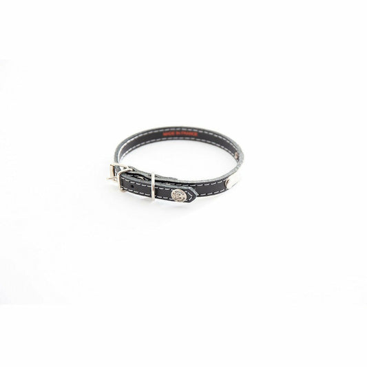 MARTIN SELLIER Collier Pour Chiens En Cuir Pleine Fleur Avec Plaque D'identification