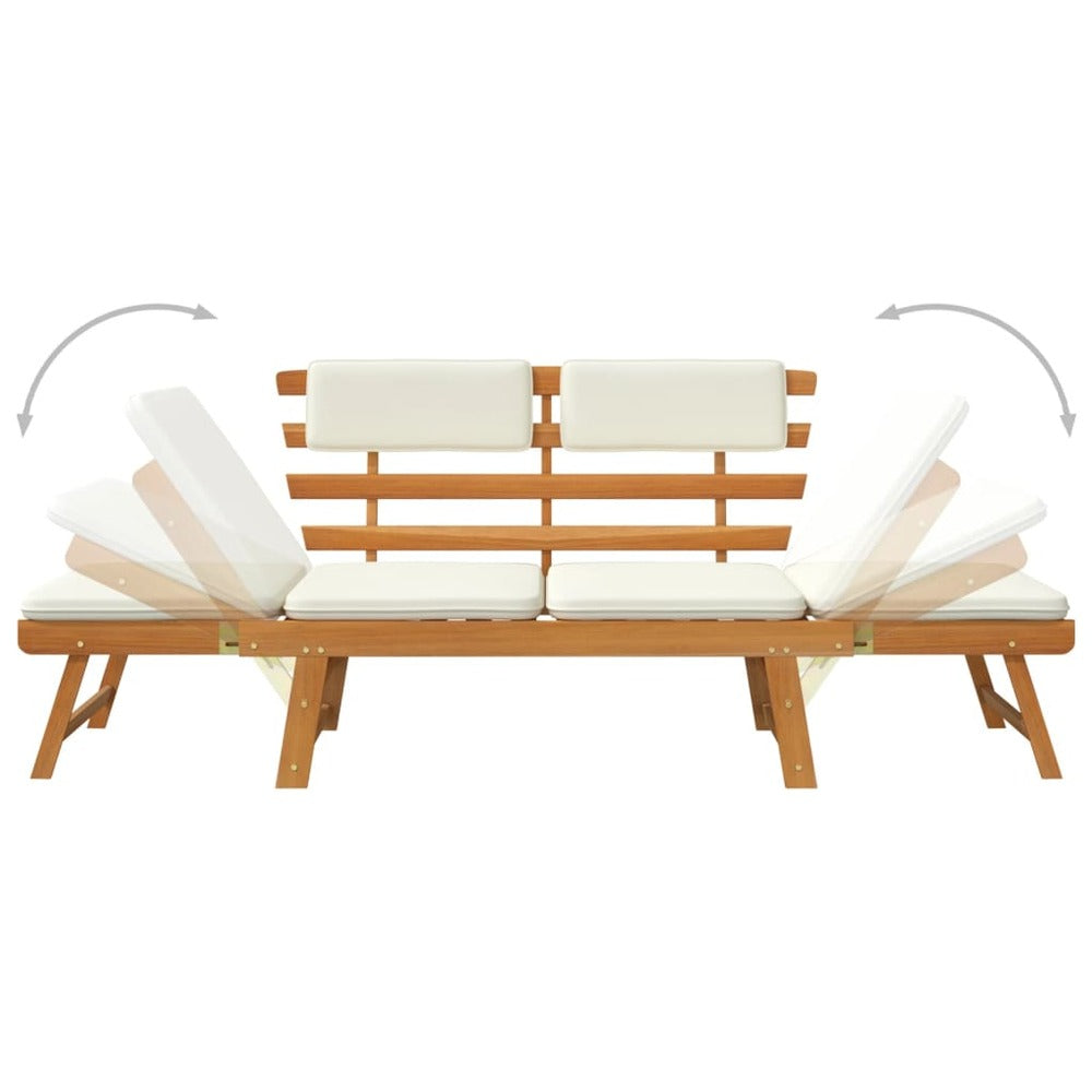 VIDAXL Banc De Jardin Avec Coussins 2-en-1