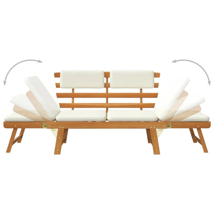 VIDAXL Banc De Jardin Avec Coussins 2-en-1