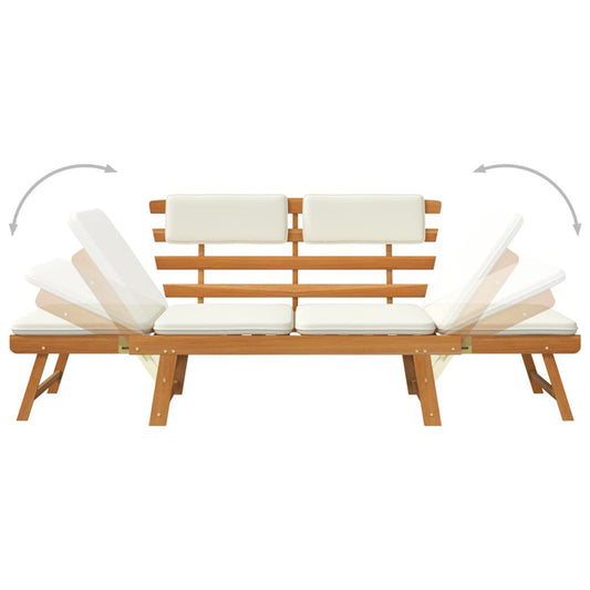VIDAXL Banc De Jardin Avec Coussins 2-en-1
