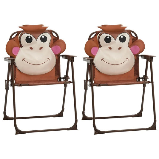 VIDAXL Petit Salon De Jardin Pour Enfant Avec Parasol Singe Rigolo