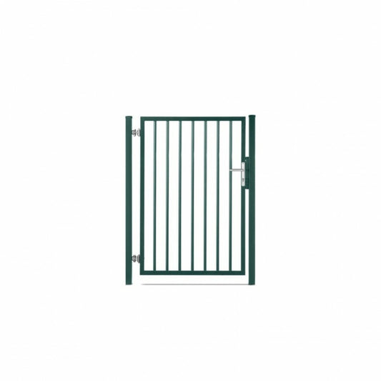  Portillon Barreaudé Acier Galvanisé Passage 1m Vert H 1m20