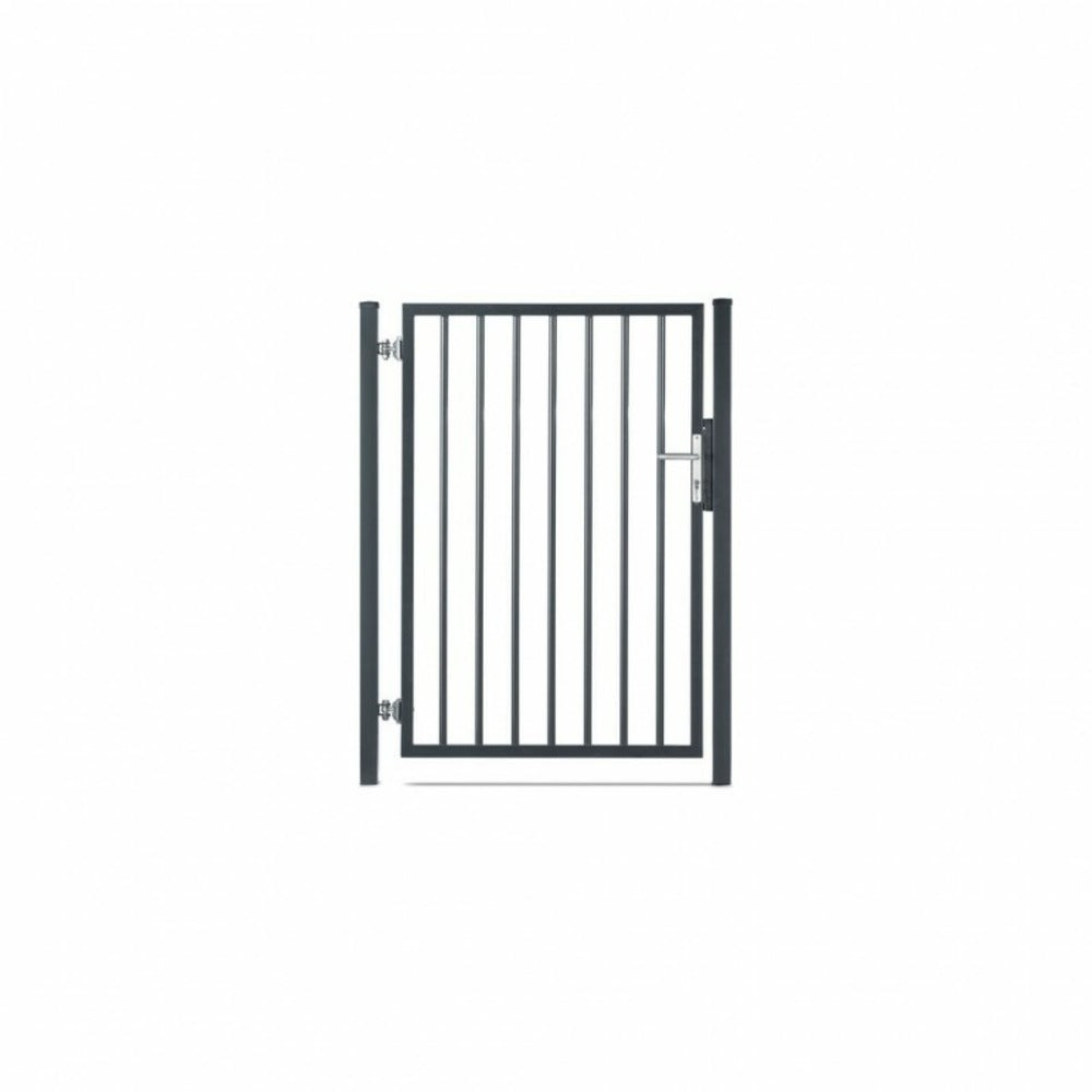  Portillon Barreaudé Acier Galvanisé Passage 1m Gris Anthracite H 1m00