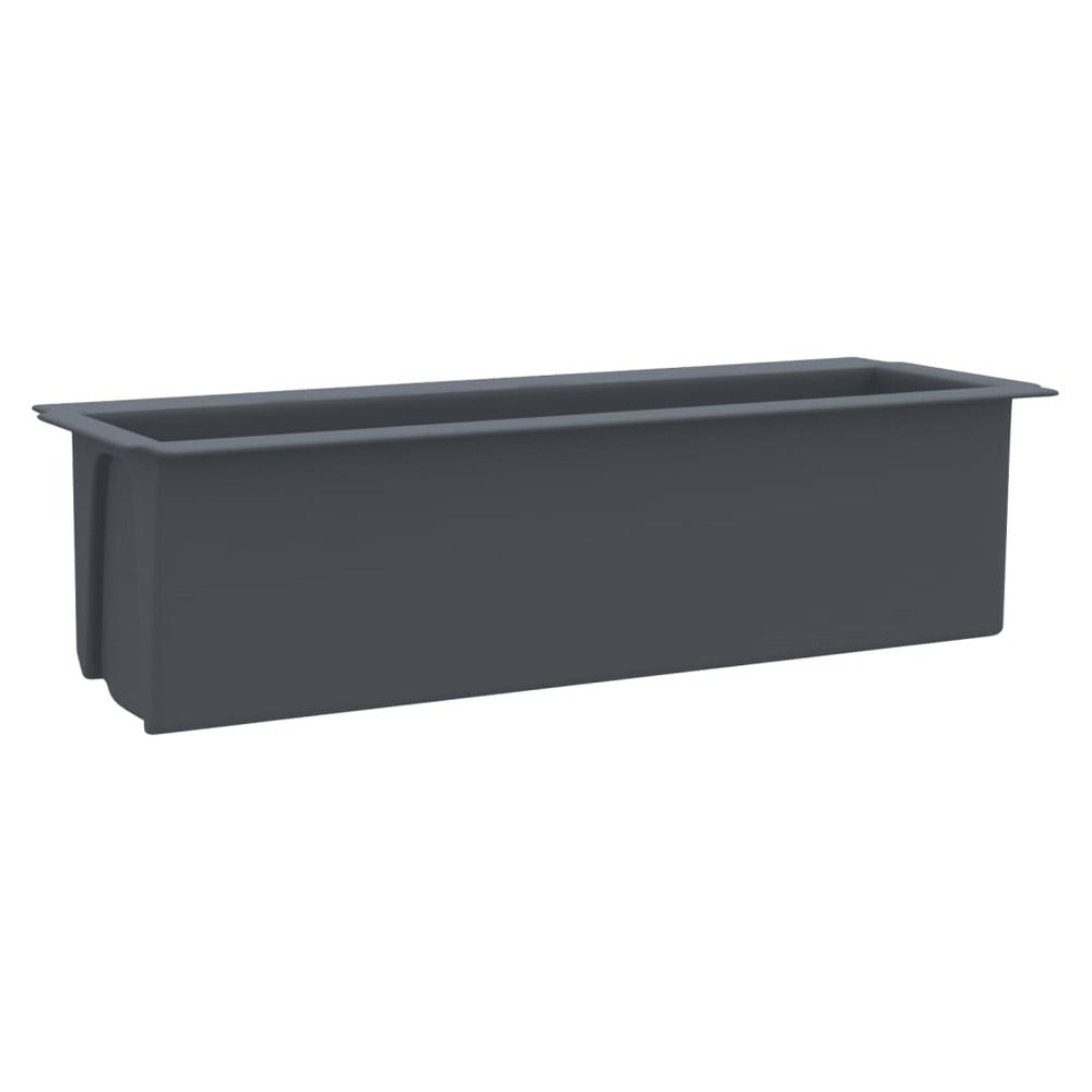 VIDAXL Boîtes à Fleurs Pour Palettes Euro 12 Pcs Gris 36x13,5x9,5cm Pp