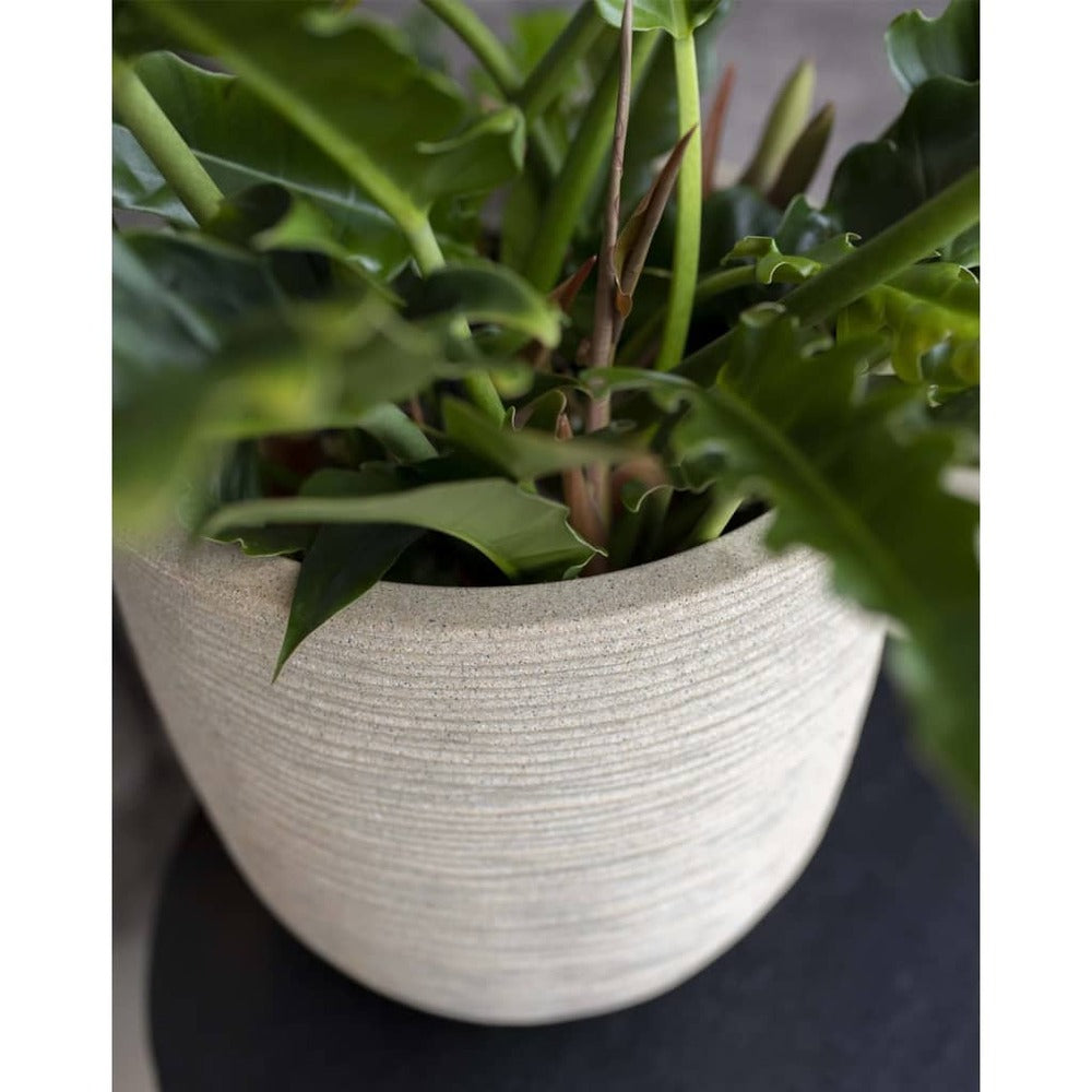  Pot à Fleurs Waste Rib 43x41 Cm Beige Terrazzo