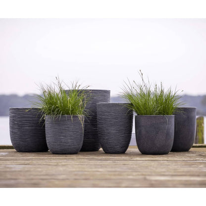  Pot à Fleurs Waste Rib 46x58 Cm Gris