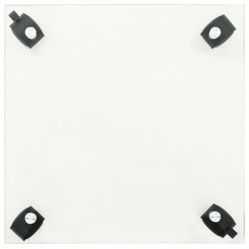 VIDAXL Supports Roulants à Plantes 4 Pcs 35x35 Cm Carré Verre Trempé