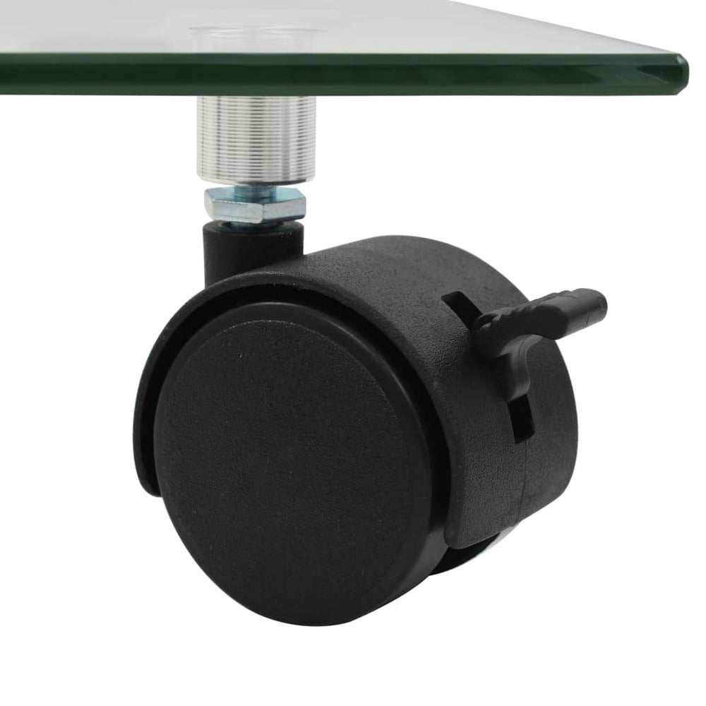 VIDAXL Supports Roulants à Plantes 4 Pcs 35x35 Cm Carré Verre Trempé