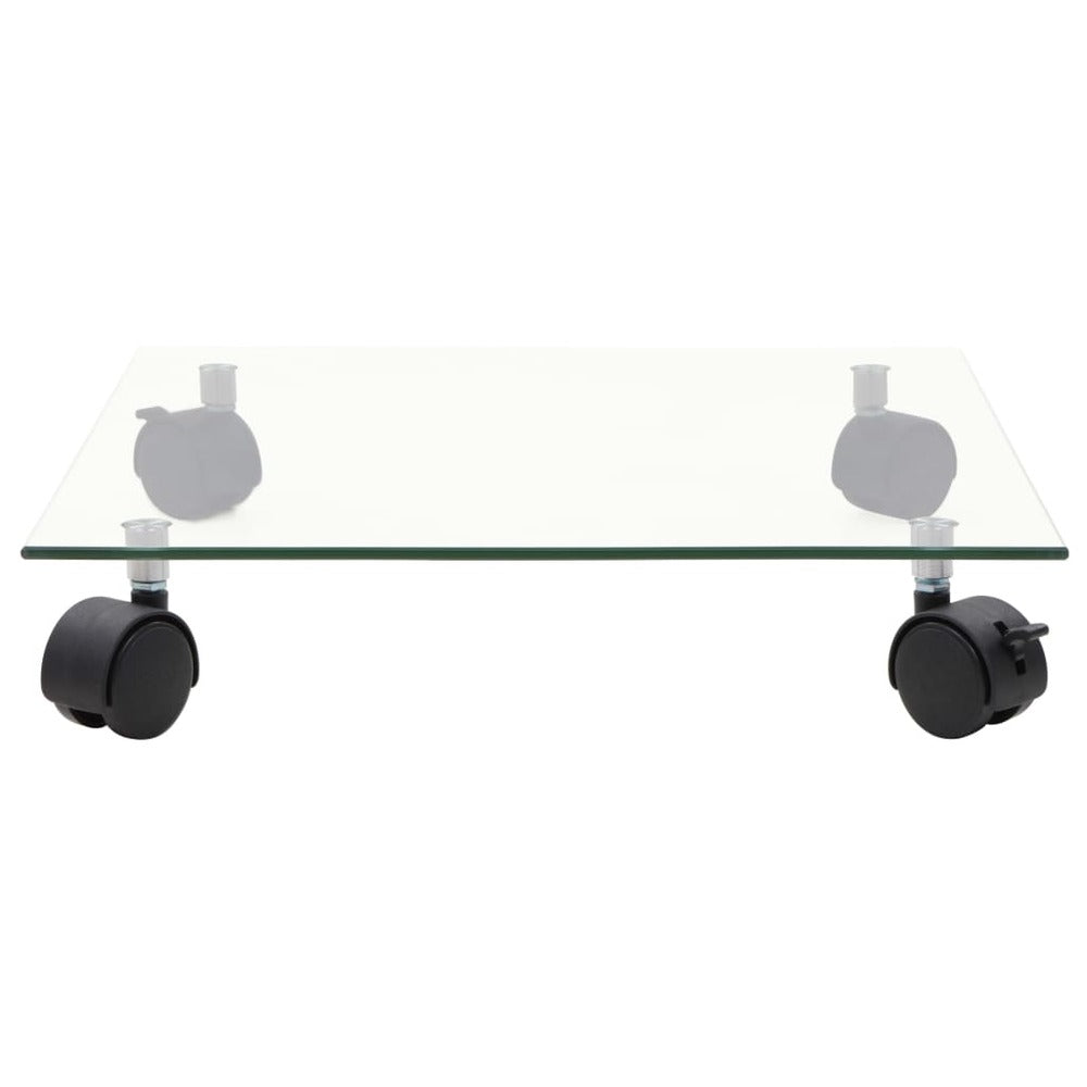 VIDAXL Supports Roulants à Plantes 4 Pcs 35x35 Cm Carré Verre Trempé