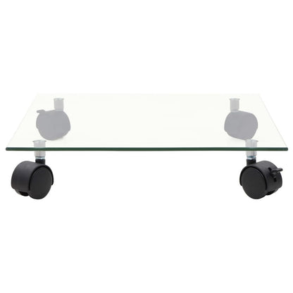 VIDAXL Supports Roulants à Plantes 4 Pcs 35x35 Cm Carré Verre Trempé