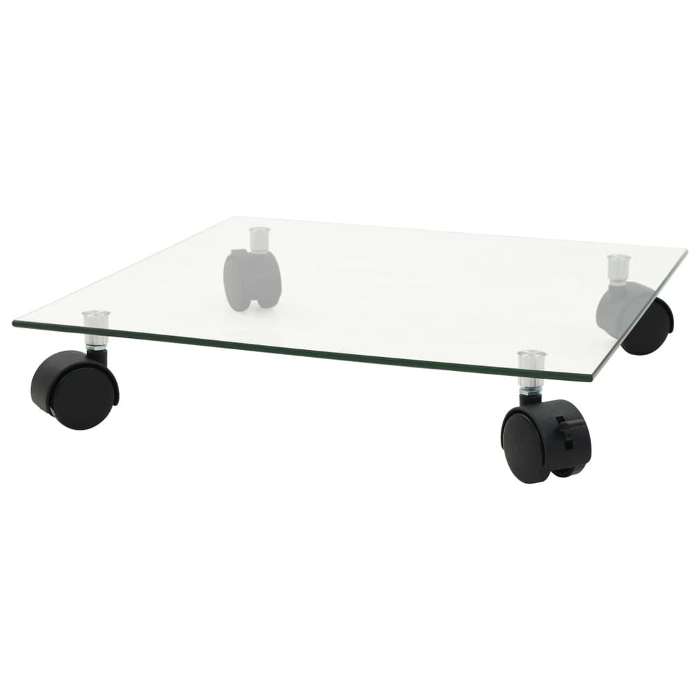 VIDAXL Supports Roulants à Plantes 4 Pcs 35x35 Cm Carré Verre Trempé