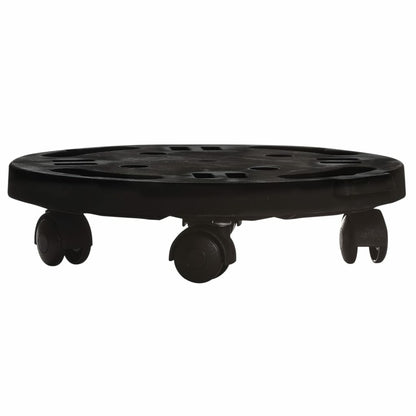 VIDAXL Support Sur Roulettes Pour Plantes Diamètre 30 Cm Noir 170 Kg