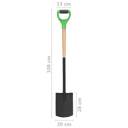 VIDAXL Bêche à Creuser De Jardin Avec Poignée En D Acier Et Bois Dur