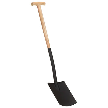 VIDAXL Bêche à Creuser De Jardin Avec Poignée En T Acier Et Bois Dur