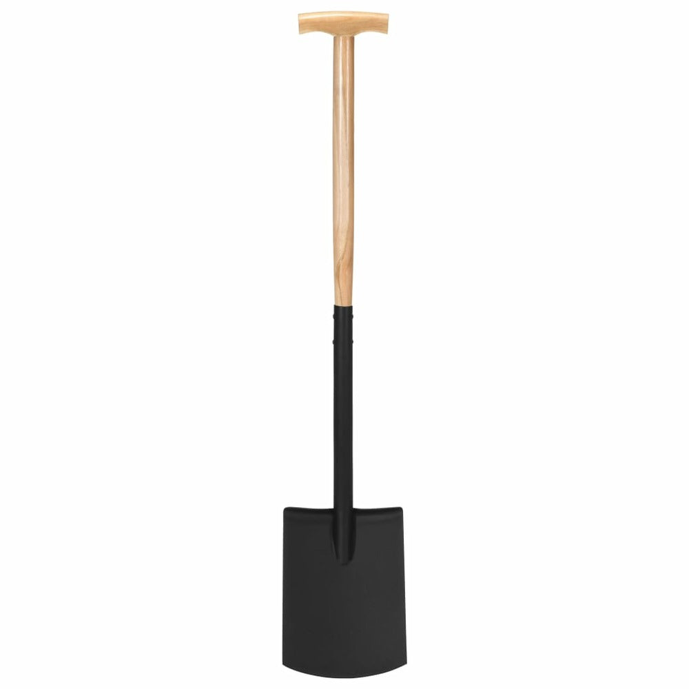 VIDAXL Bêche à Creuser De Jardin Avec Poignée En T Acier Et Bois Dur