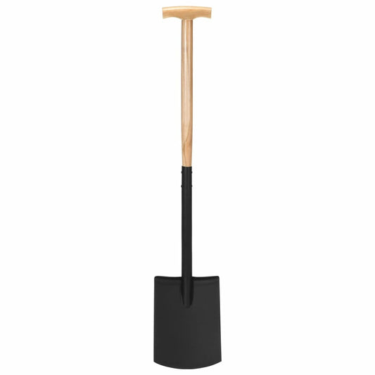 VIDAXL Bêche à Creuser De Jardin Avec Poignée En T Acier Et Bois Dur