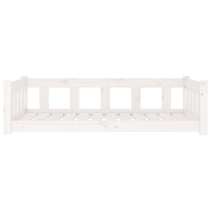VIDAXL Lit Pour Chien Blanc 105,5x75,5x28 Cm Bois De Pin Solide