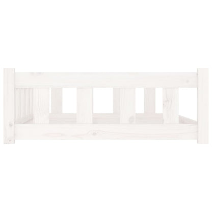 VIDAXL Lit Pour Chien Blanc 105,5x75,5x28 Cm Bois De Pin Solide