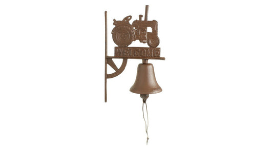  Cloche Tracteur Welcome Fonte - Marron