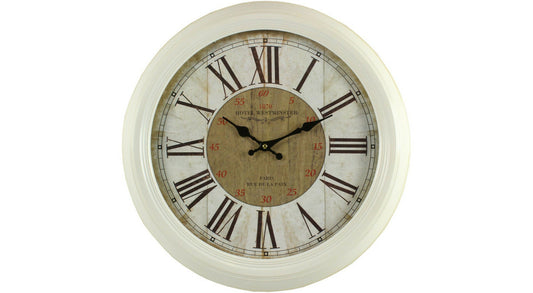  Horloge Ancienne Murale Hôtel Westminster 47cm - Fer - Blanc