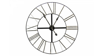  Grande Horloge Ancienne Fer Forgé 90cm - Noir