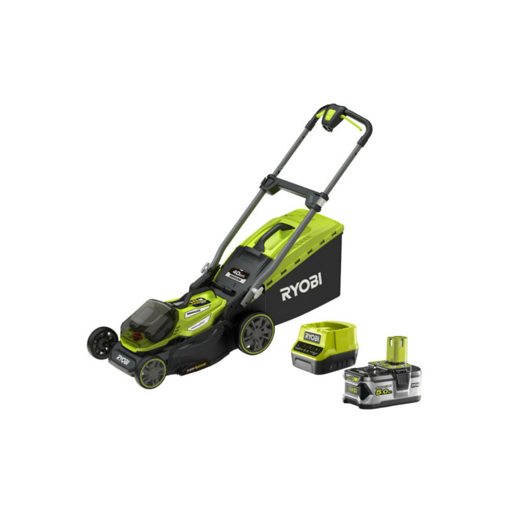  Tondeuse Ryobi - Ry18lmx40a-150 - 18v Oneplus Brushless - Coupe 40 Cm - 1 Batterie 5.0ah - 1 Chargeur