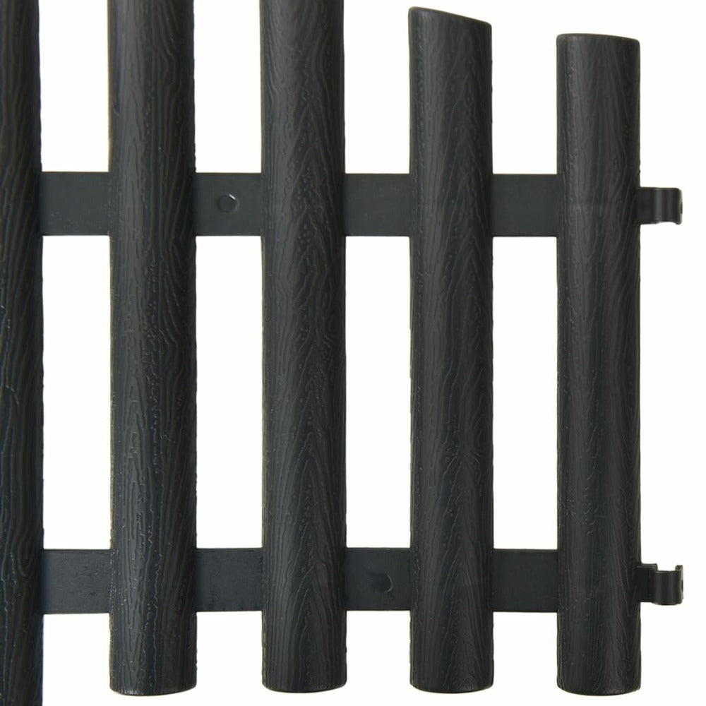 VIDAXL Bordures De Pelouse 17 Pcs Anthracite 1000 Cm Polypropylène