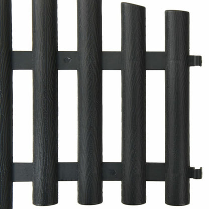 VIDAXL Bordures De Pelouse 17 Pcs Anthracite 1000 Cm Polypropylène