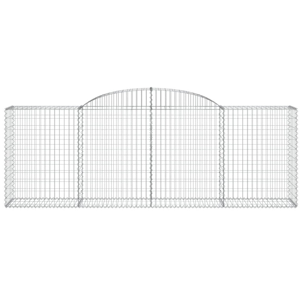VIDAXL Paniers à Gabions Arqués 6 Pcs 300x50x100/120 Cm Fer Galvanisé
