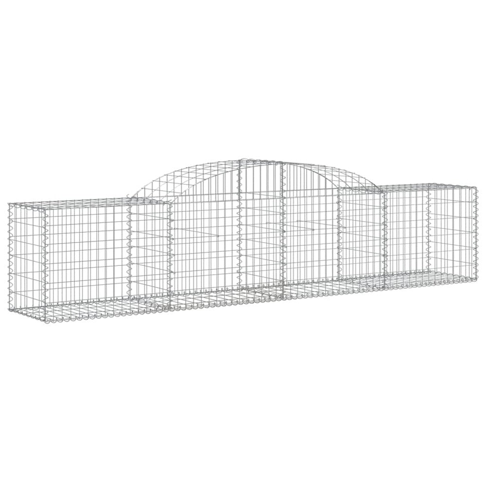 VIDAXL Paniers à Gabions Arqués 17 Pcs 300x50x60/80 Cm Fer Galvanisé