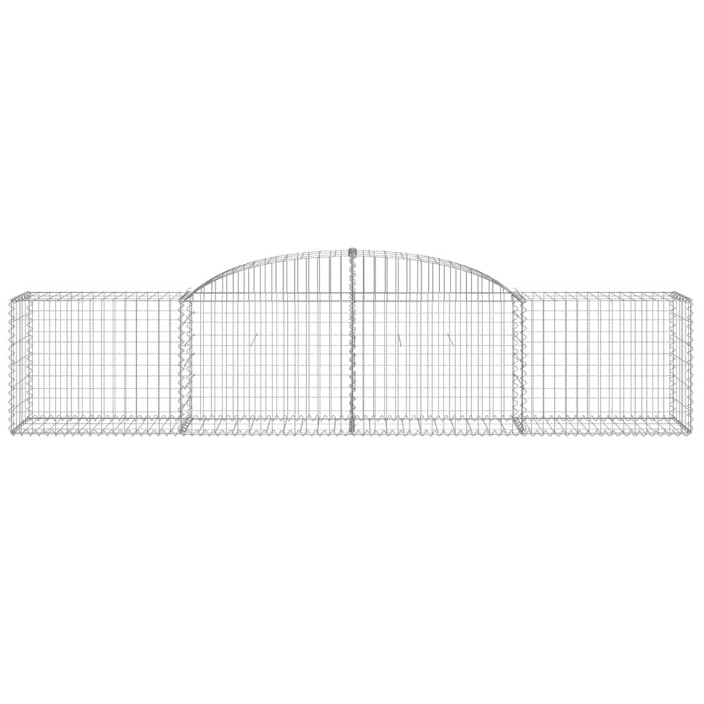 VIDAXL Paniers à Gabions Arqués 17 Pcs 300x50x60/80 Cm Fer Galvanisé