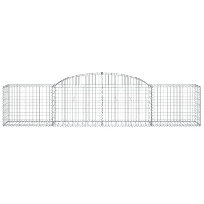 VIDAXL Paniers à Gabions Arqués 17 Pcs 300x50x60/80 Cm Fer Galvanisé