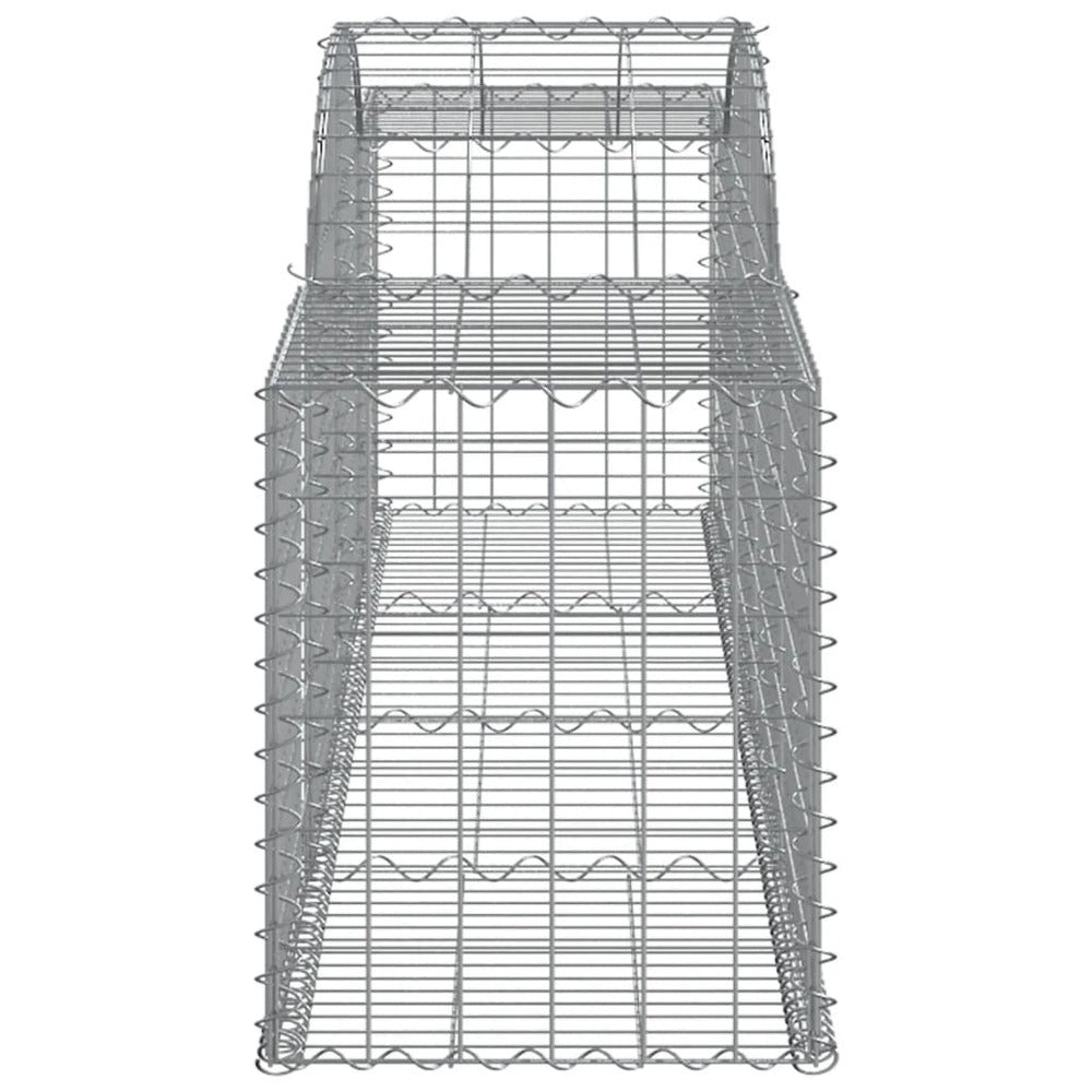 VIDAXL Paniers à Gabions Arqués 17 Pcs 300x50x60/80 Cm Fer Galvanisé