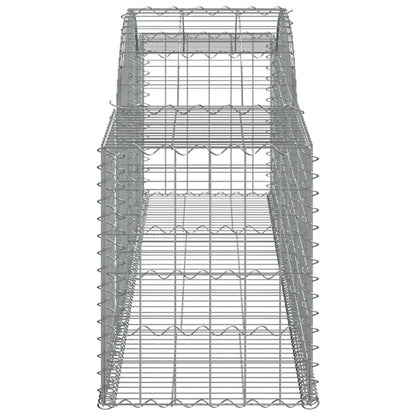 VIDAXL Paniers à Gabions Arqués 17 Pcs 300x50x60/80 Cm Fer Galvanisé