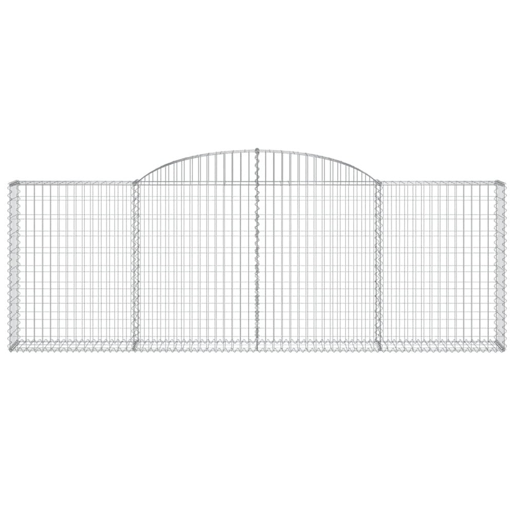 VIDAXL Paniers à Gabions Arqués 15 Pcs 300x30x100/120 Cm Fer Galvanisé