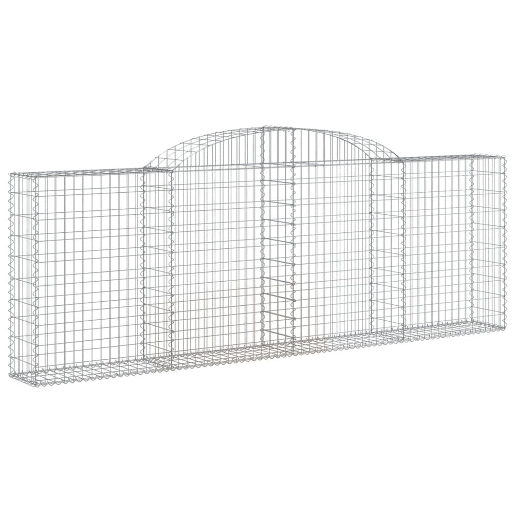 VIDAXL Paniers à Gabions Arqués 15 Pcs 300x30x100/120 Cm Fer Galvanisé