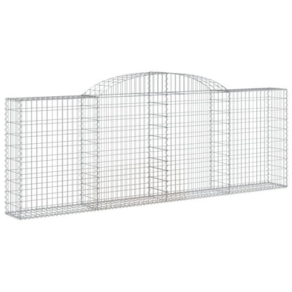 VIDAXL Paniers à Gabions Arqués 15 Pcs 300x30x100/120 Cm Fer Galvanisé