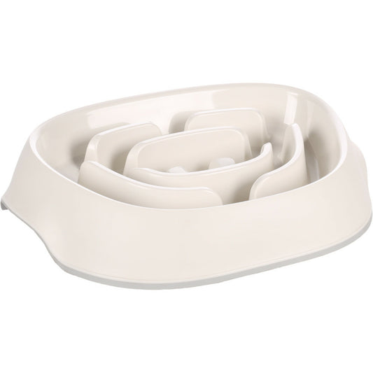  Gamelle Anti Glouton Ovale Blanche Pour Chien