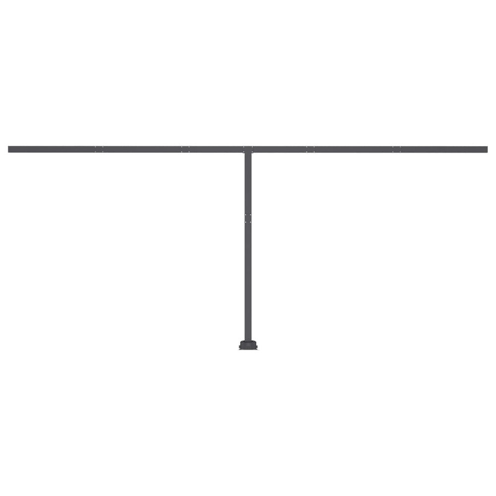 VIDAXL Auvent Automatique Capteur De Vent Et Led 600x300 Cm Anthracite