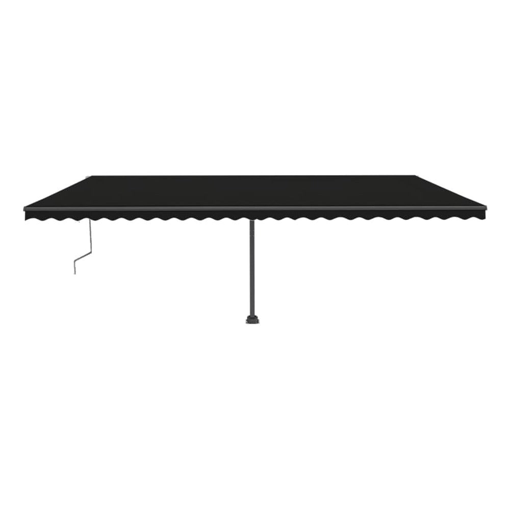 VIDAXL Auvent Automatique Capteur De Vent Et Led 600x300 Cm Anthracite