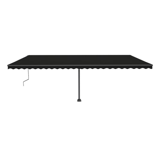 VIDAXL Auvent Automatique Capteur De Vent Et Led 600x300 Cm Anthracite