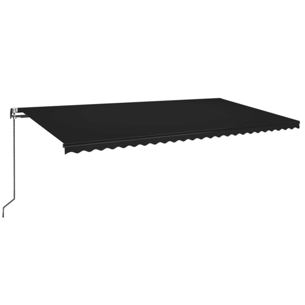 VIDAXL Auvent Automatique Capteur De Vent Et Led 600x350 Cm Anthracite