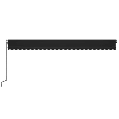 VIDAXL Auvent Automatique Capteur De Vent Et Led 600x350 Cm Anthracite