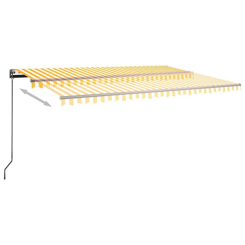 VIDAXL Auvent Automatique Sur Pied 500x350 Cm Jaune/blanc