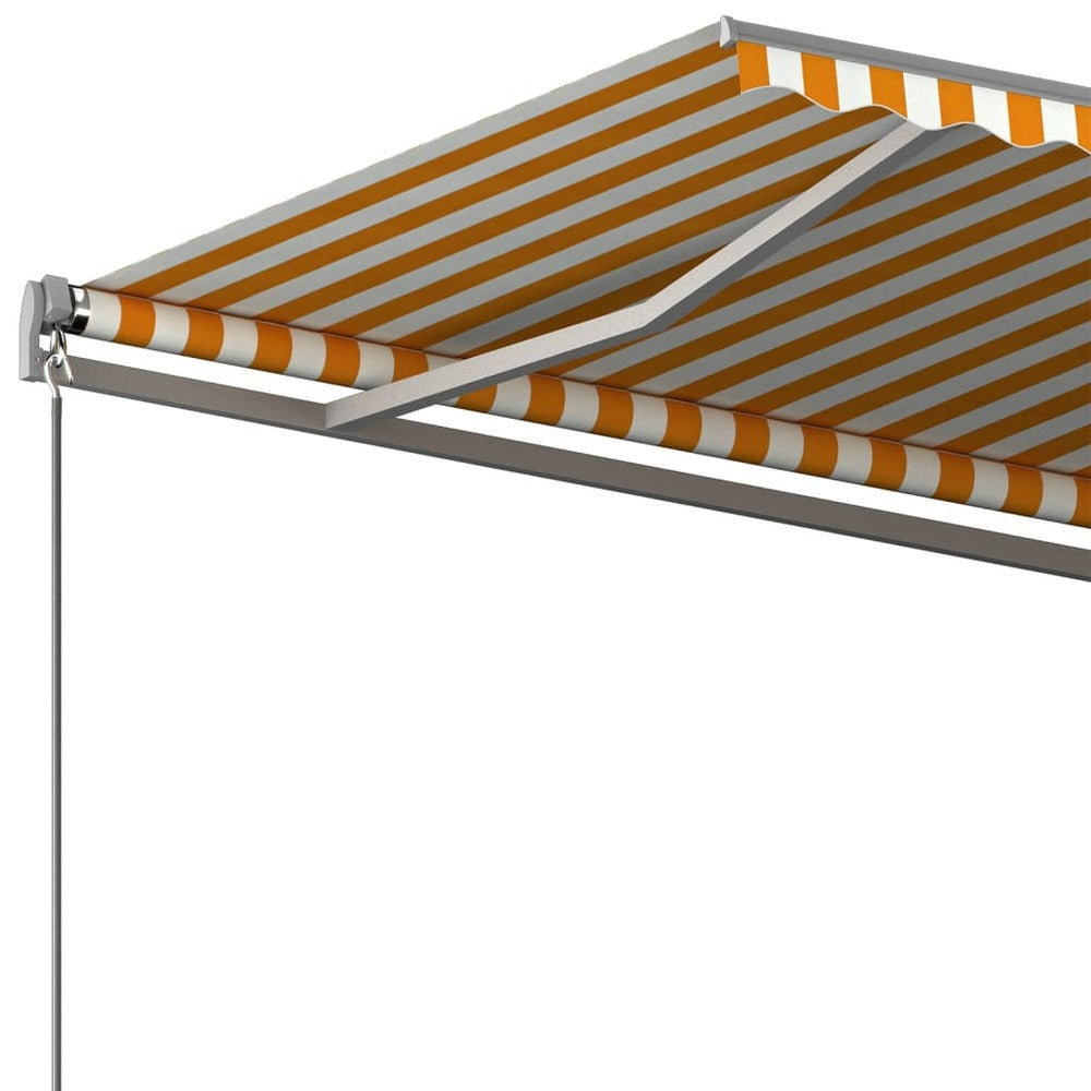 VIDAXL Auvent Automatique Sur Pied 500x350 Cm Jaune/blanc