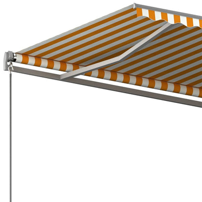 VIDAXL Auvent Automatique Sur Pied 500x350 Cm Jaune/blanc