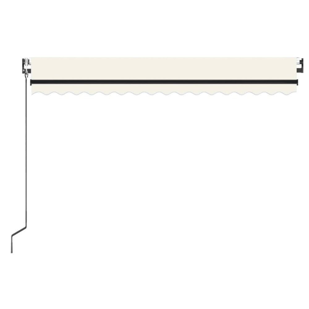 VIDAXL Auvent Automatique Avec Capteur De Vent Et Led 450x350 Cm Crème