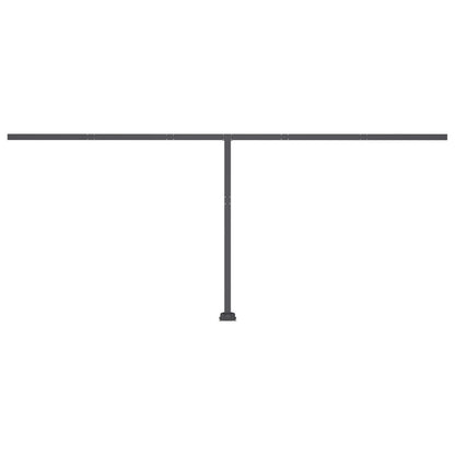 VIDAXL Auvent Automatique Capteur De Vent/led 600x300 Cm Bleu Et Blanc